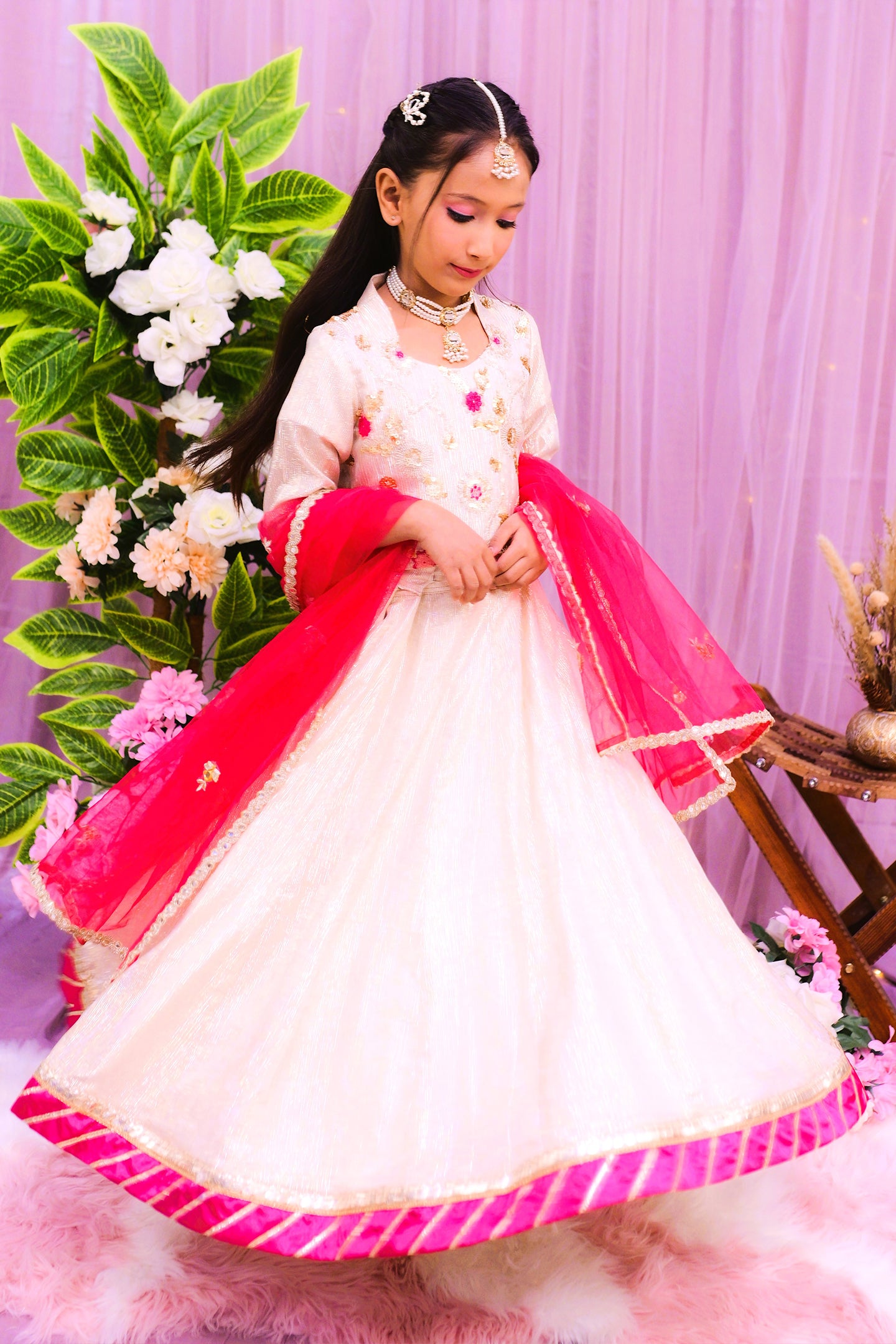 formal choli lehnga with dupatta